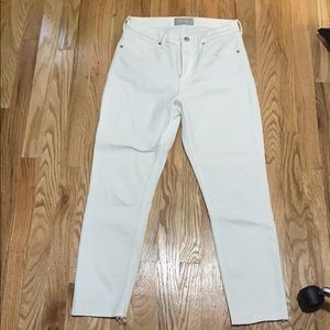 Everlane high rise white jeans